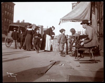 Ansicht eines Händlers auf der 7th Avenue, New York, 1903 von Byron Company